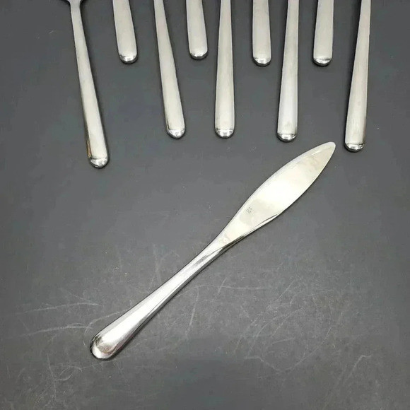Flatware Stainless From China 1 Butter Knife 9 Teaspoons - Picture 4 of 6